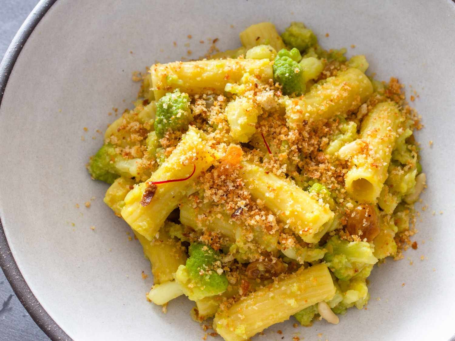 Pasta chi Vruoccoli Arriminati (Sicilian Pasta With Cauliflower and Toasted Breadcrumbs) Recipe